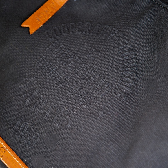 Canvas Leather Genuine Leather Handbag Vintage - Picture 5 of 6